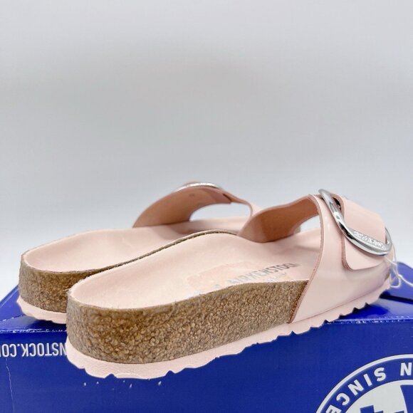 Birkenstock Madrid Big Buckle Sandal High Shine Rose Patent Leather 38 US 7- 7.5 - Picture 8 of 15